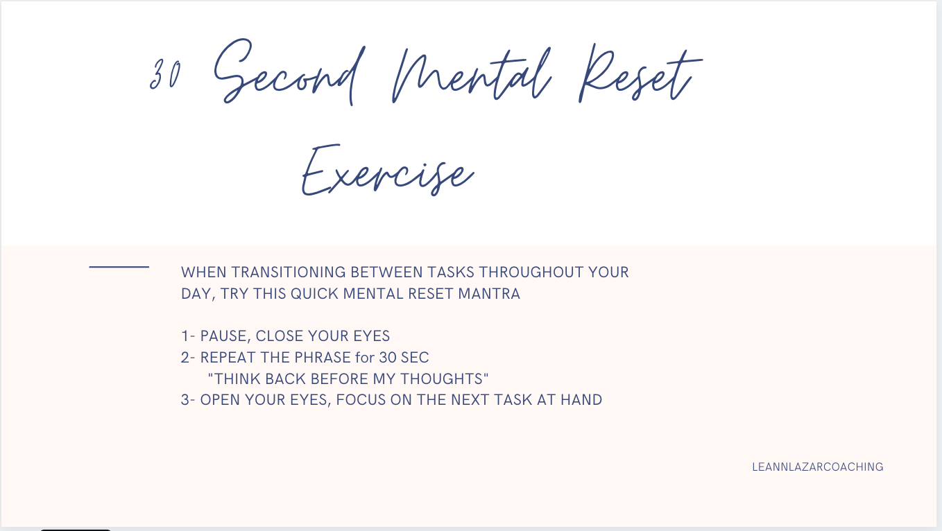 30 Second Mental Reset