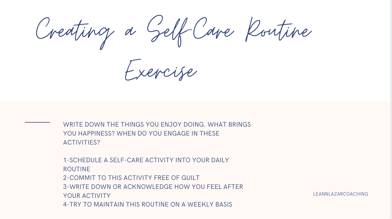 Creating a Self-Care Routine