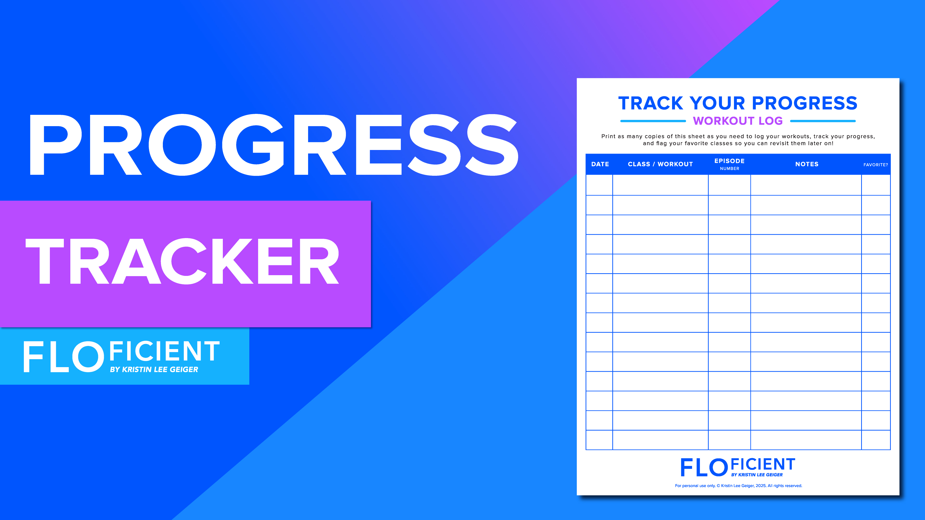 Progress Tracking Sheet