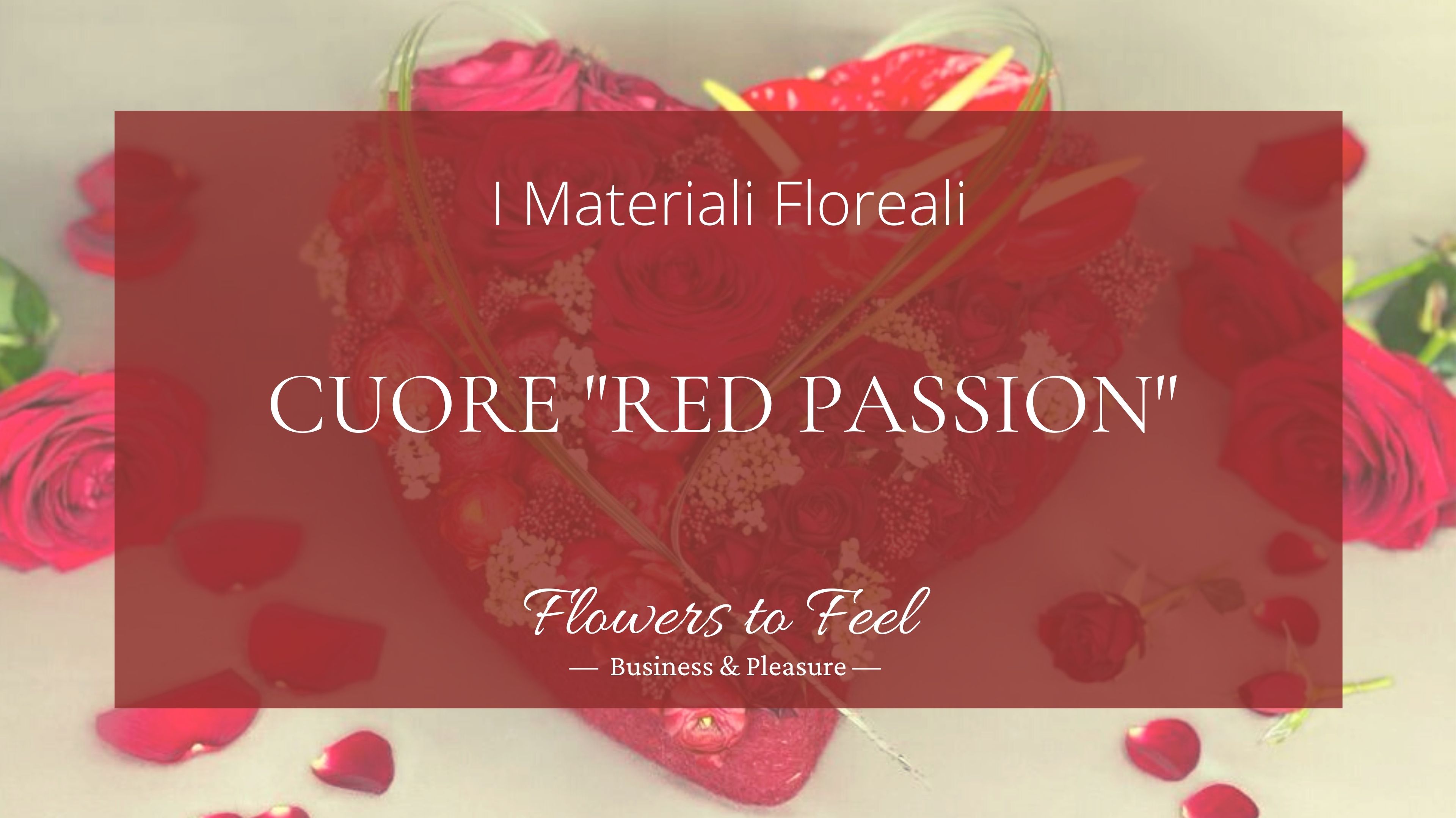 Materiali Floreali - Cuore "Red Passion"