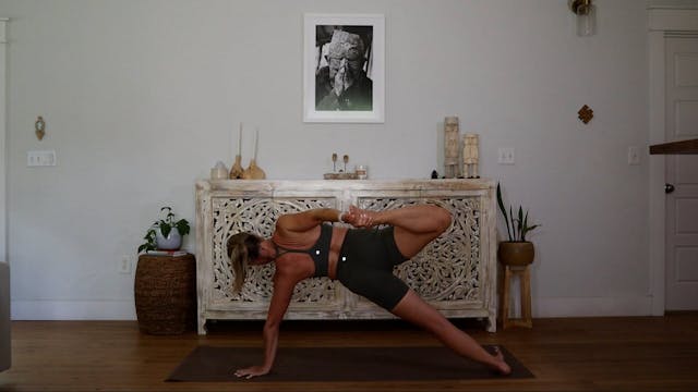 Side Plank with chopasana variation