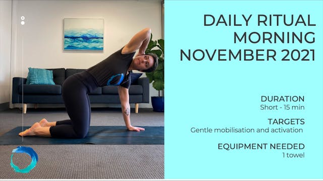 Morning Daily Ritual November 2021