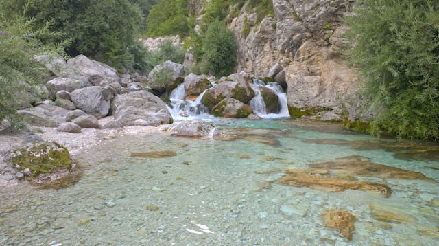 A glimpse of the Boka River, Bovec, S...