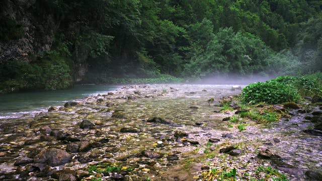 Savinja River, Mozirje, Slovenia