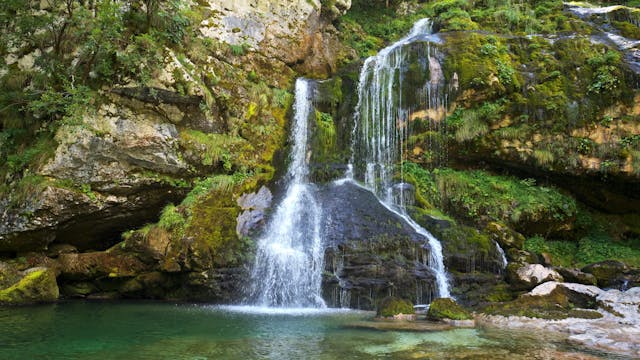 Gljun River & Virje Waterfall, Bovec,...
