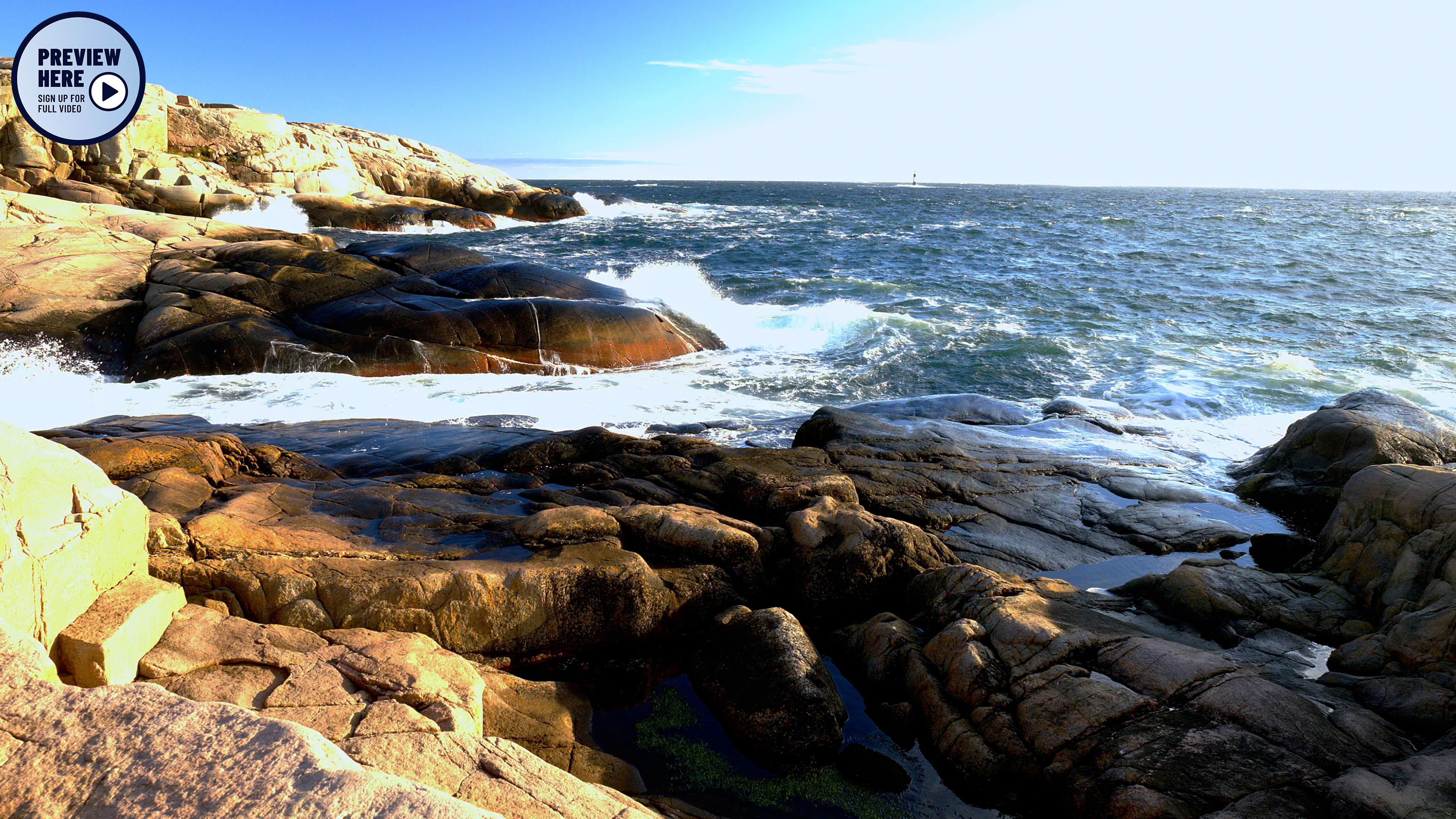 Sea and Cliffs, Archipelago Bohuslän, Sweden (Preview)