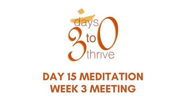 Day 15 Meditation - Week 3 Meeting wi...
