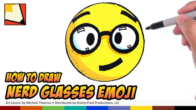 How to Draw Emojis - Nerd With Glasse...