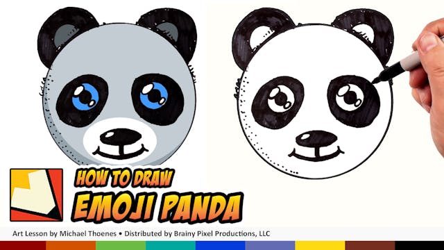 How to Draw a Cute Panda Emoji for Be...