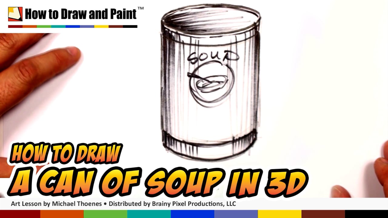 How to Draw a Can of Soup in 3D