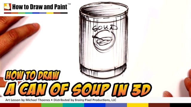 How to Draw a Can of Soup in 3D