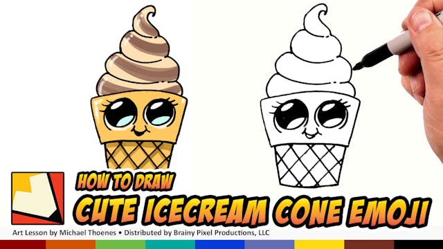 How to Draw Ice Cream Cone