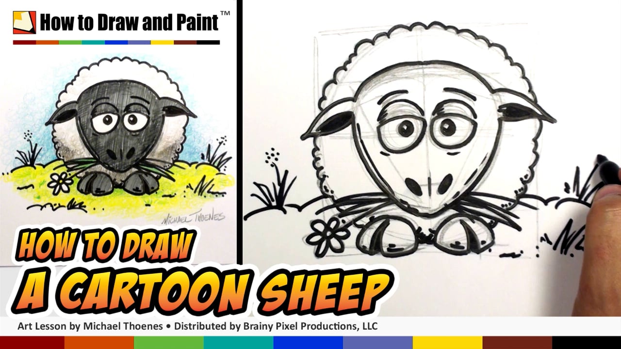 How to Draw a Cartoon Sheep