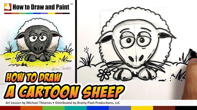 How to Draw a Cartoon Sheep