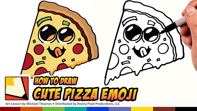 How to Draw Cute Pizza