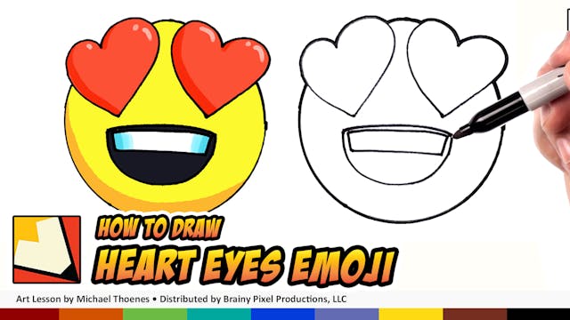 How to Draw Emojis Heart Eyes