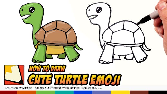 How to Draw Emojis Turtle