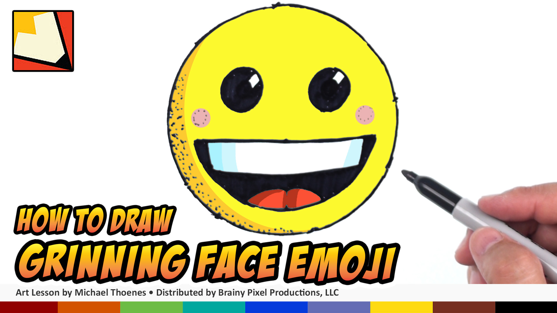 How to Draw Emojis - Grinning Face Emoji