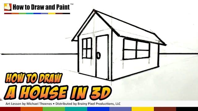 How to Draw a House in 3D