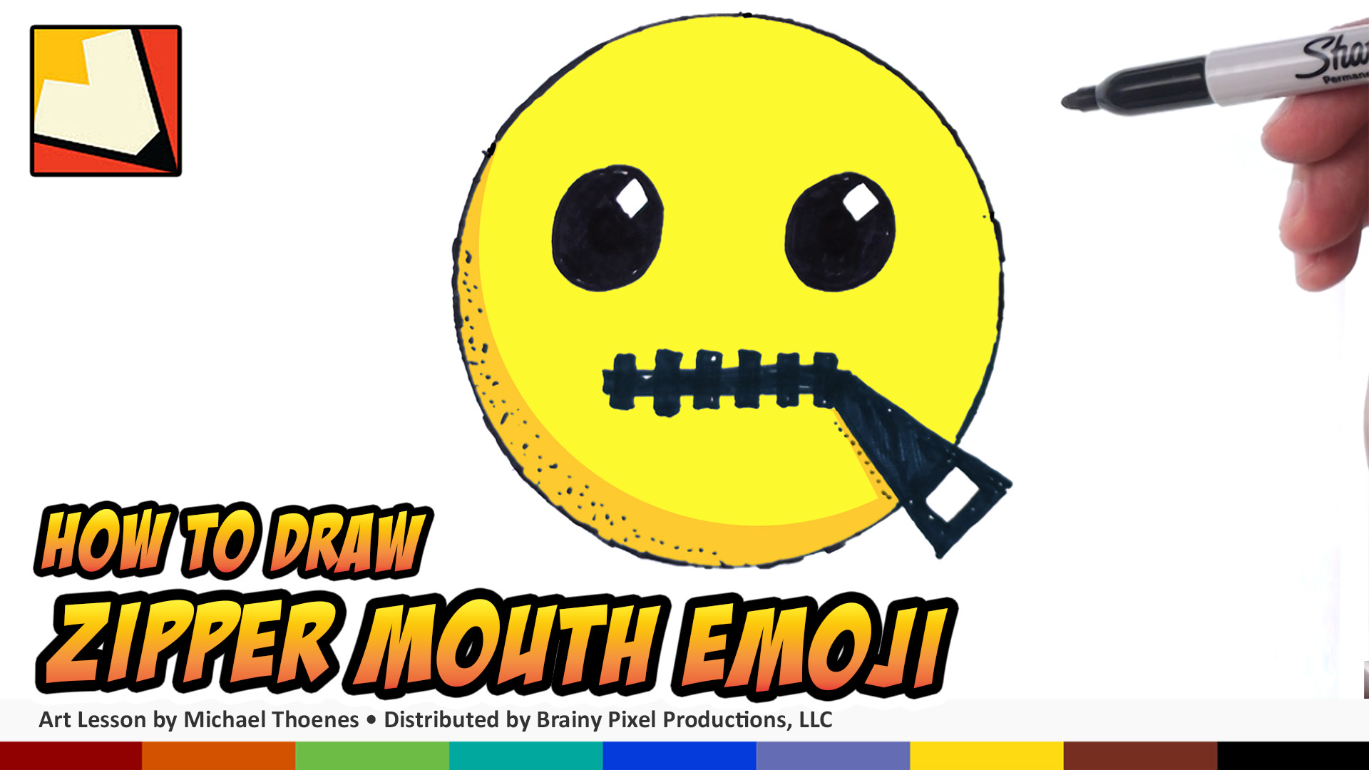 How to Draw Emojis - Zipper Mouth Emoji