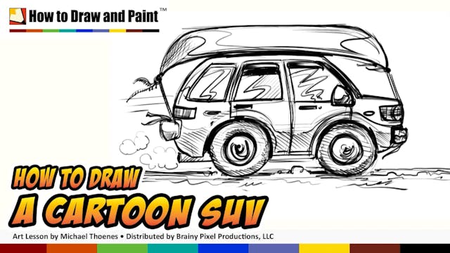 How to Draw a Cartoon SUV