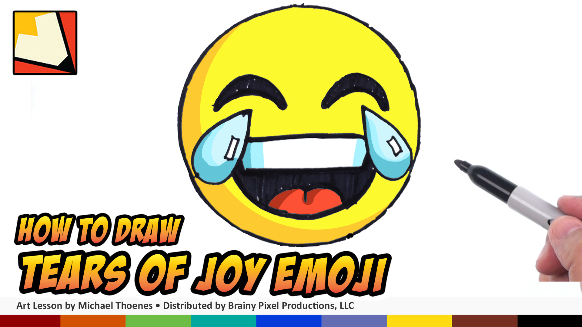 How to Draw Emojis - Tears of Joy Face Emoji