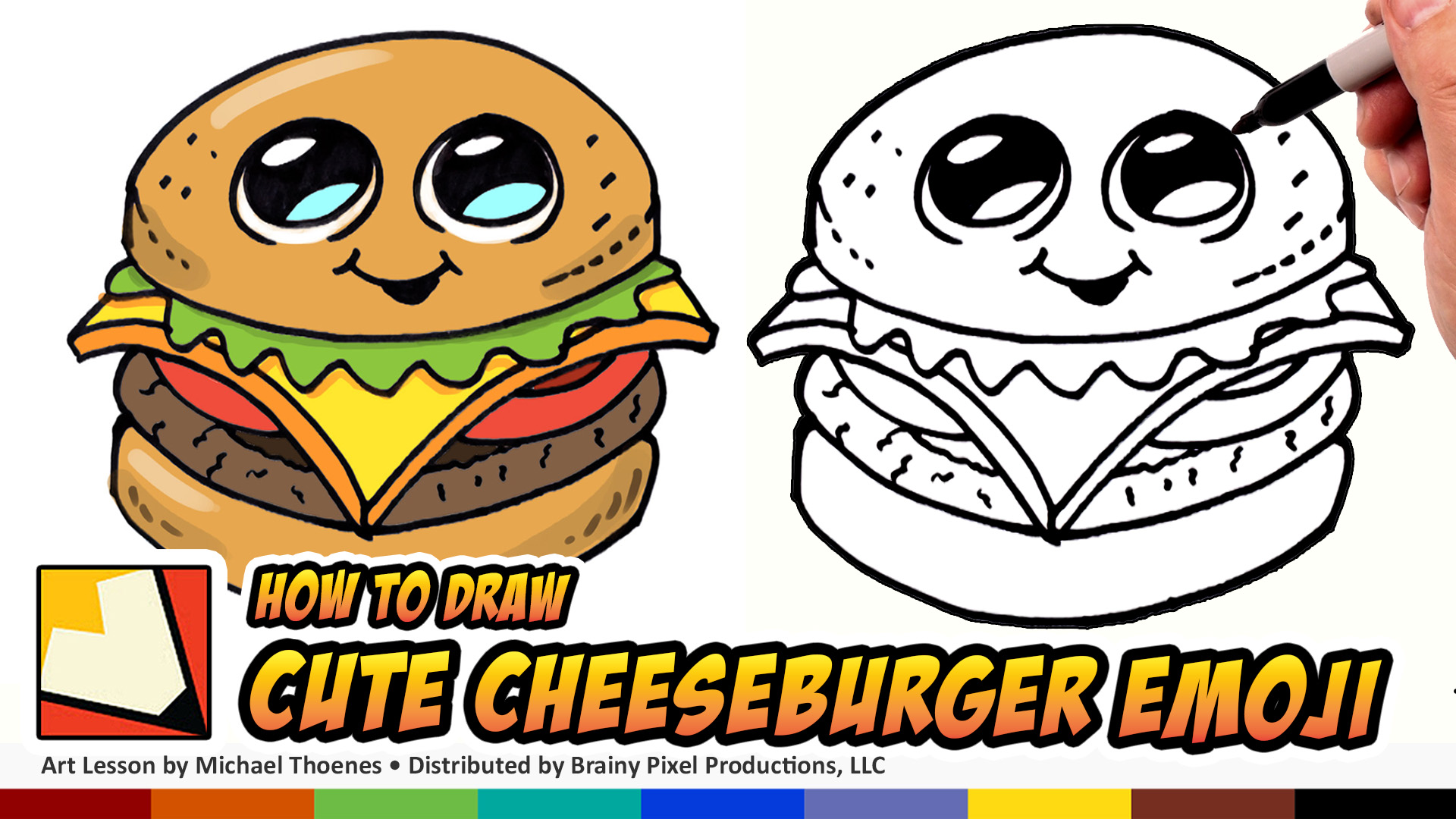 How to Draw Cute Cheeseburger