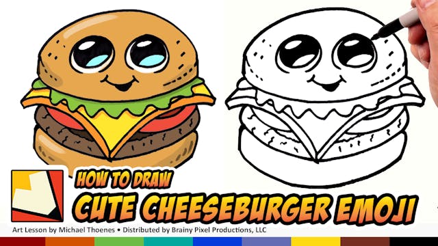 How to Draw Cute Cheeseburger