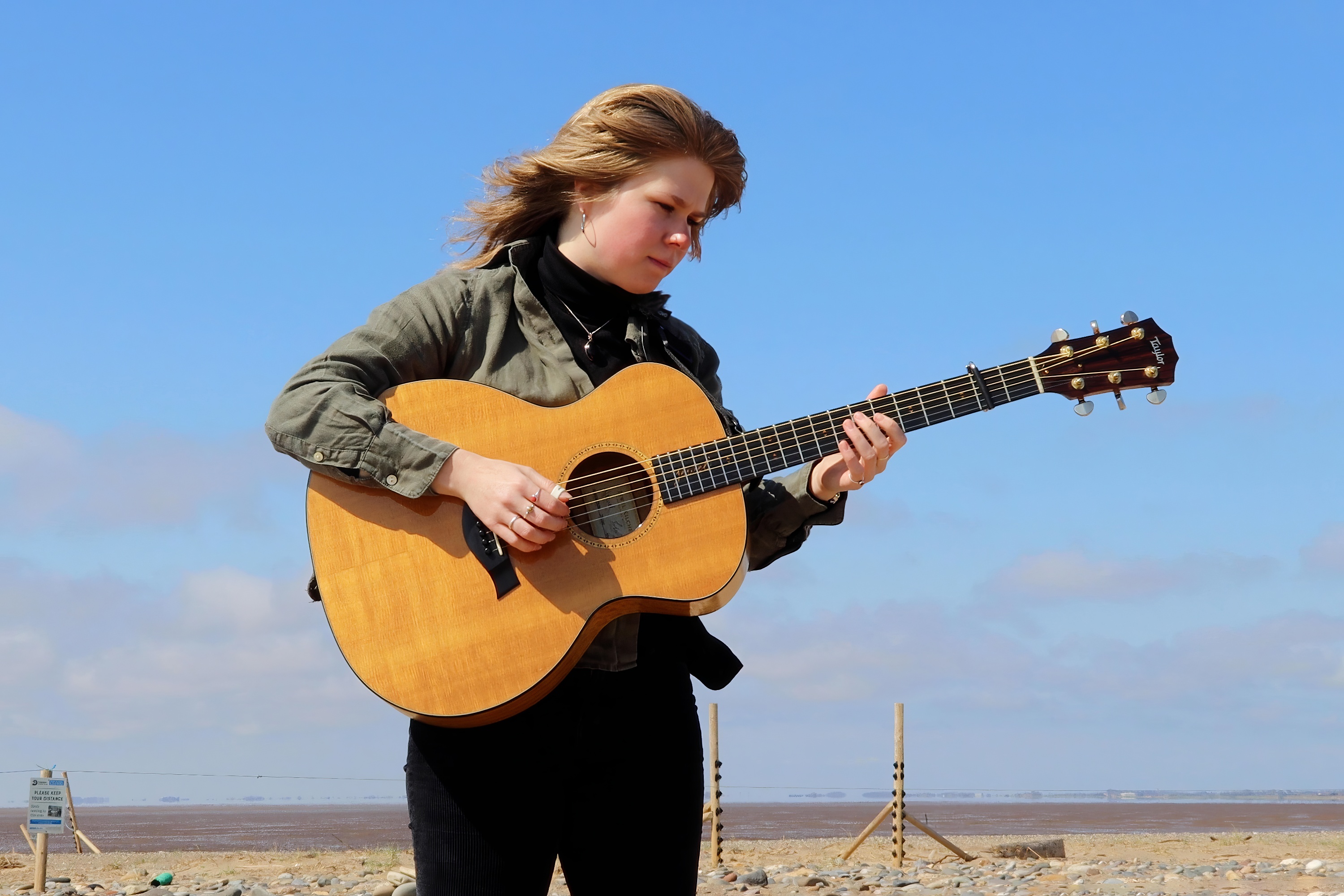 Katie Spencer at Spurn Point
