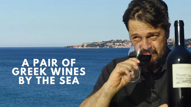 A Pair of Greek Wines by the Sea