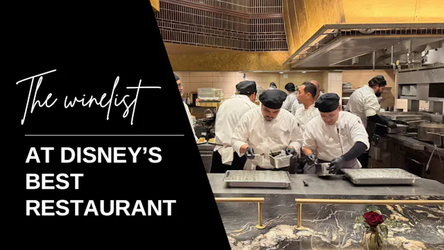 The wine list at Disney’s best restau...