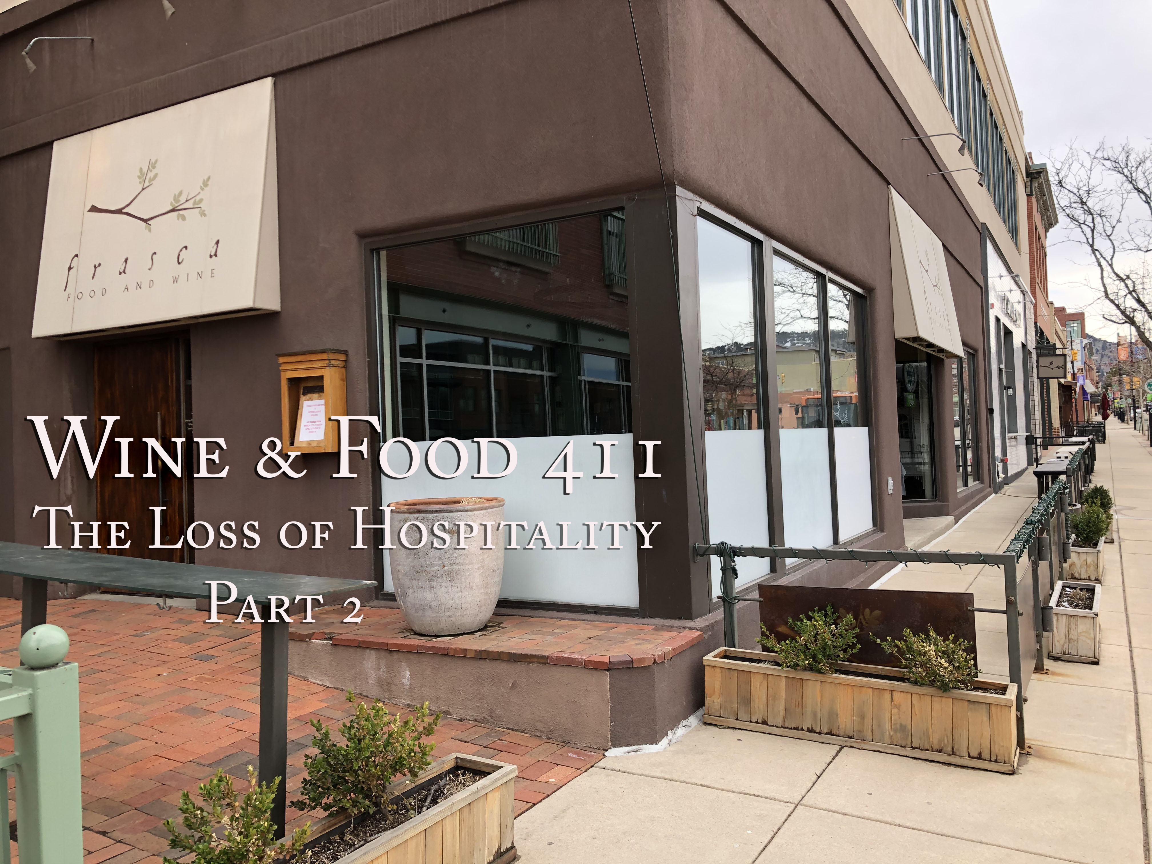 The Loss of Hospitality under Covid-19, part 2