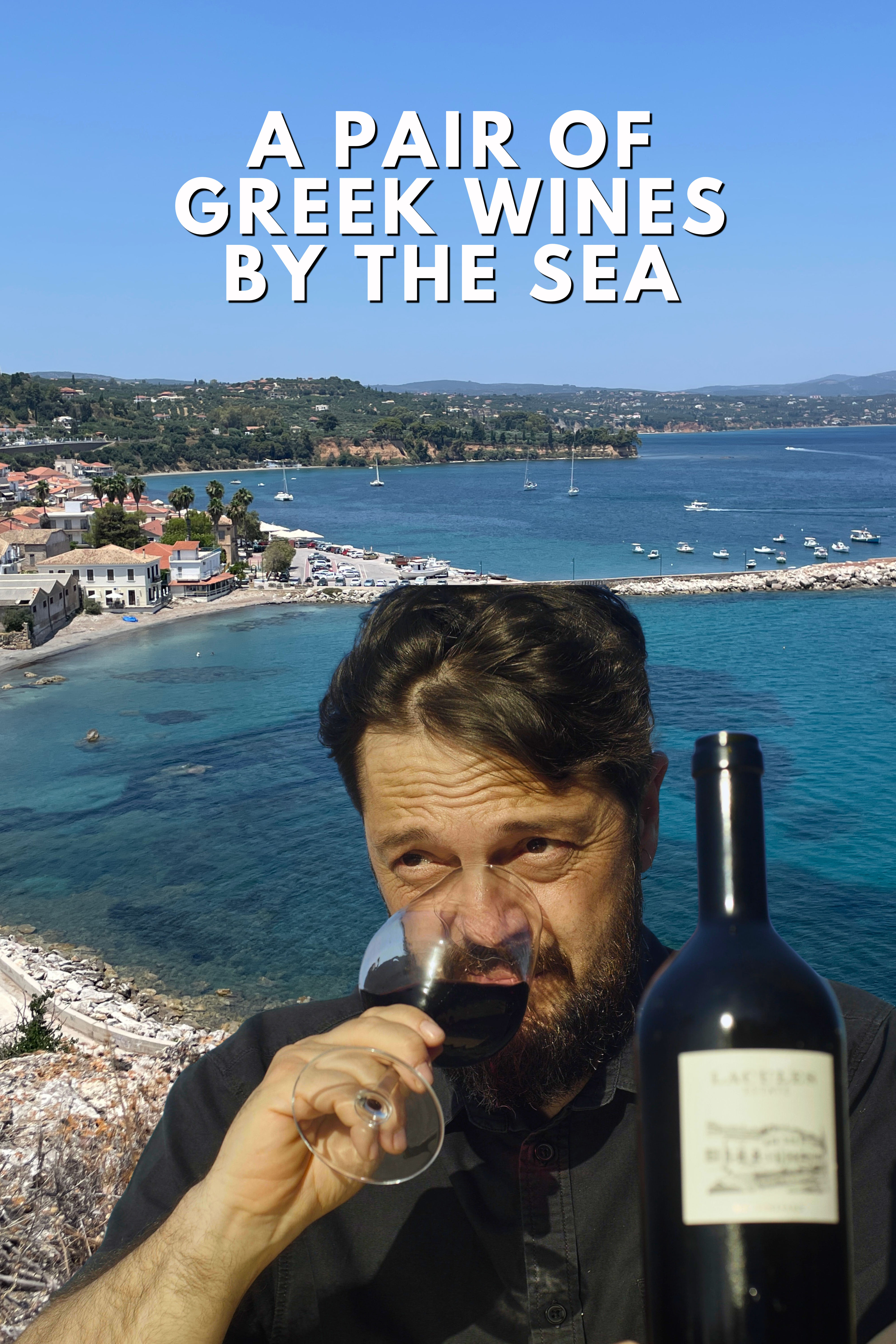 A Pair of Greek Wines by the Sea
