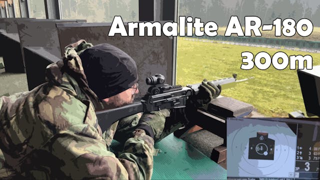 Sterling-built Armalite AR-180 at 300m