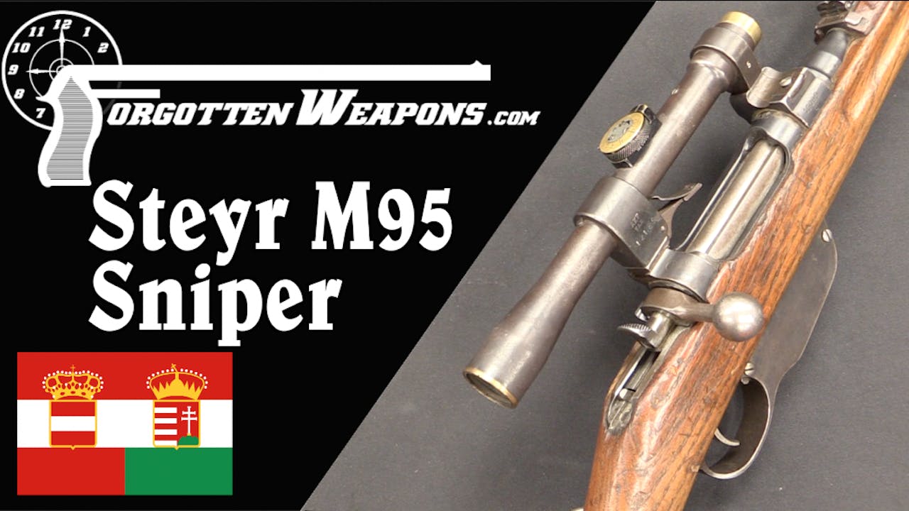 Steyr M95 straight-pull bolt action rifle from World War 1