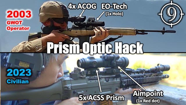 The GWOT operator 4-5x Prism Optic Ha...