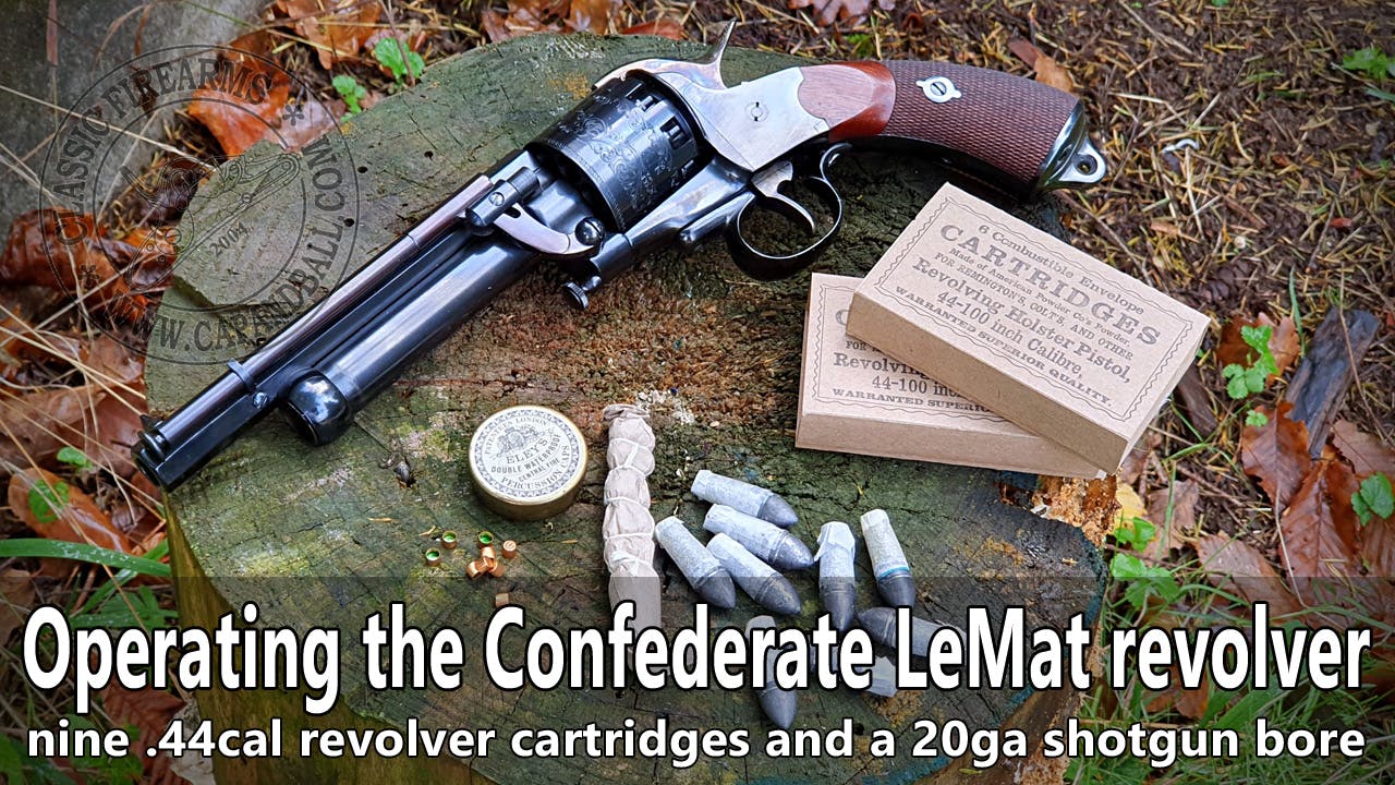 Operating the Confederate LeMat grapeshot revolver Cap & Ball