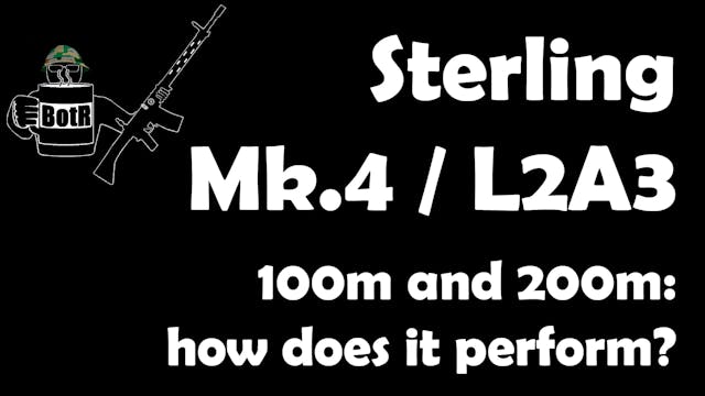 9x19mm Sterling Mk.4 / L2A3 SMG At 10...