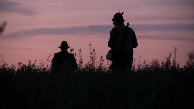 Roe buck hunting with an original muz...