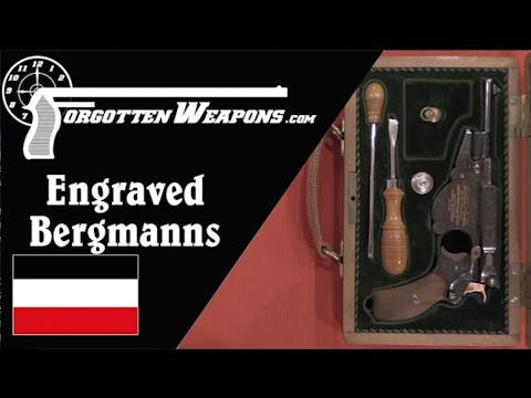 Magnificent Engraved Bergmann Pistols