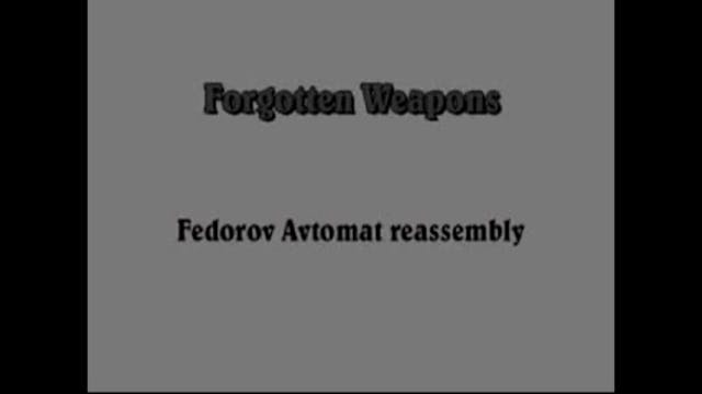 Fedorov Avtomat Disassembled