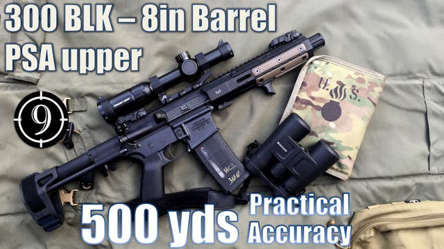 PSA 300BLK upper (8in barrel), the "D...