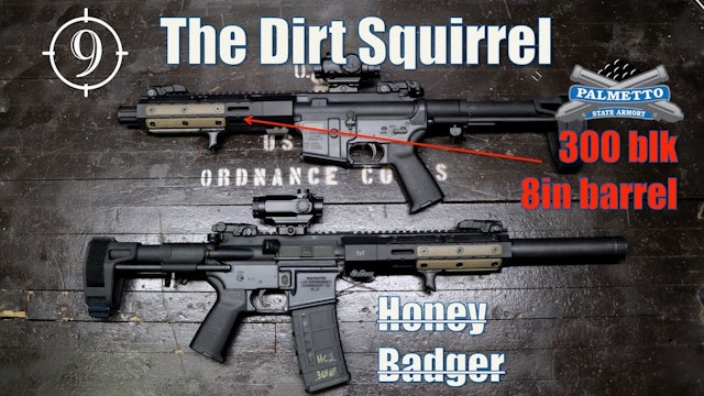 The Dirt Squirrel (PSA 300blk 8in barrel) Honey Badger ripoff feat. Kit Badger