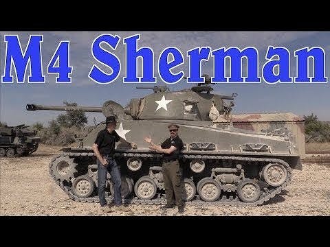 All the Guns on an M4 Sherman Tank (w...