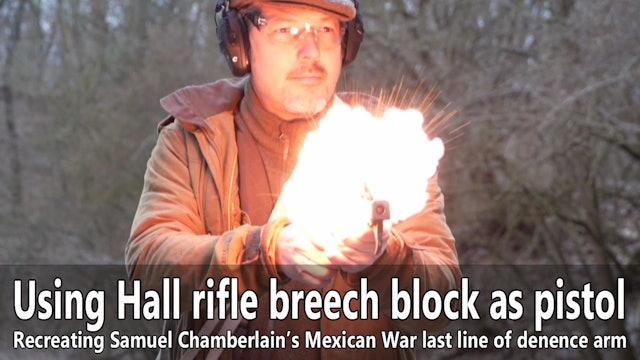 Using the flinbtlock Hall rifle's breech as a pistol