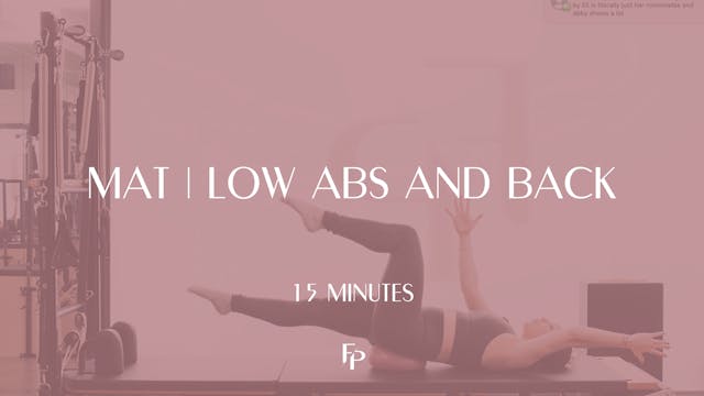 15 Min Mat | Low Abs and Back