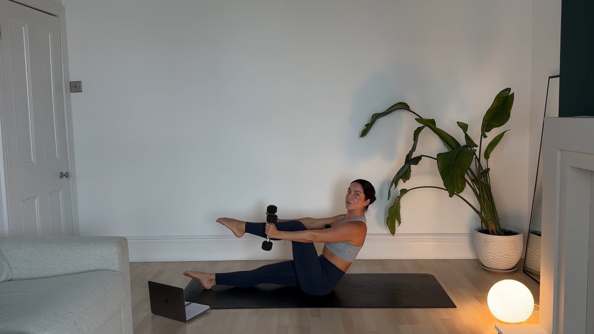 Booty And Abs With Dumbbells