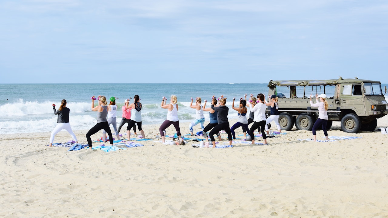 Beach Barre - Forme Method with the Barre Bus on Nantucket!