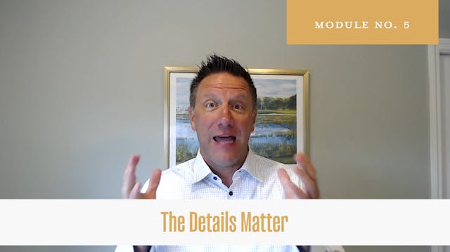 Module 05 - The Details Matter
