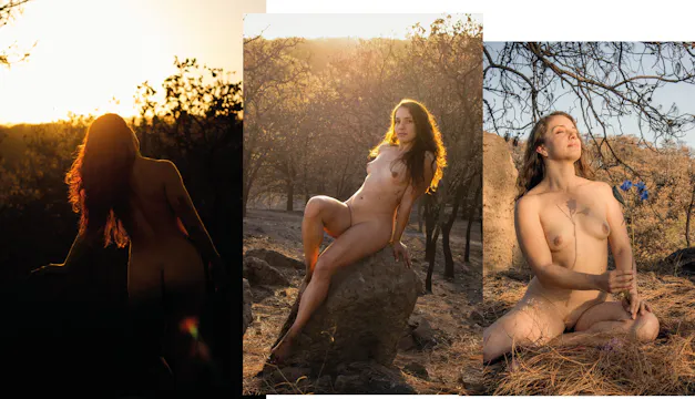 Bosque, luz y cuerpos al natural